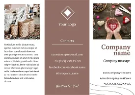 Handmade store booklet template