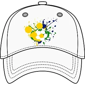 Baseball cap template with a picture