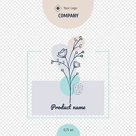 Label template for cream packaging