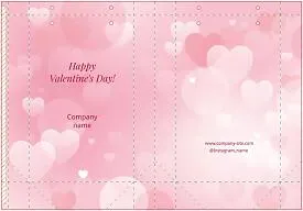 Paper bag template for Valentine's Day