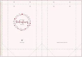 Paper bag template for Valentine's Day