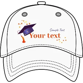 Baseball cap template with a picture