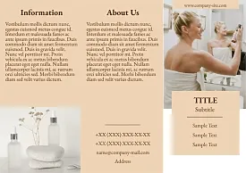 Template of the booklet of the cosmetology center