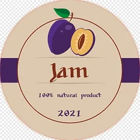 Label template for a jam jar