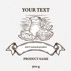Label template for dairy products