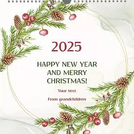 Calendar template with family photos