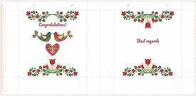 Paper bag template with folk pattern