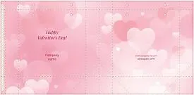 Paper bag template for Valentine's Day