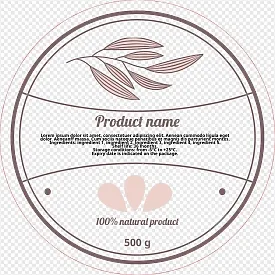 Label template for cosmetics packaging