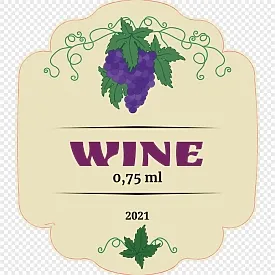 Wine Bottle Label template