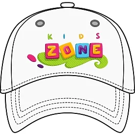 Baseball cap pattern with print