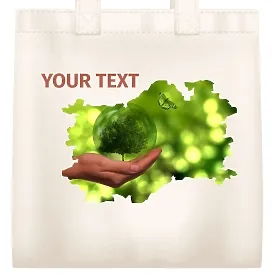 Eco-bag template with print