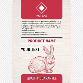 Label template for canned meat