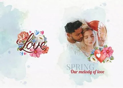 Spring love story photobook template