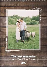 Country style family calendar template