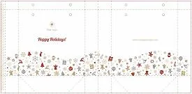 Template of a branded package with a New Year's pattern