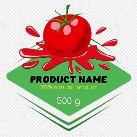 Ketchup Packaging Label Template