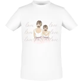 Family T-shirt template with Love you print