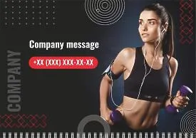 Fitness Center Quarterly calendar Template