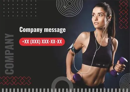 Fitness Center Quarterly calendar Template