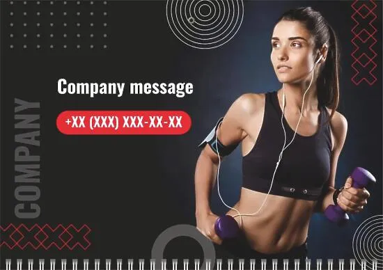 Fitness Center Quarterly calendar Template