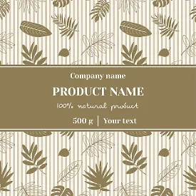 Label template for cosmetics packaging