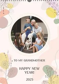 Calendar template with family photos