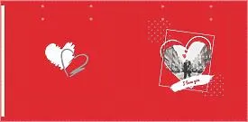 Paper bag template for Valentine's Day