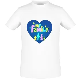 Family T-shirt template with My Family print
